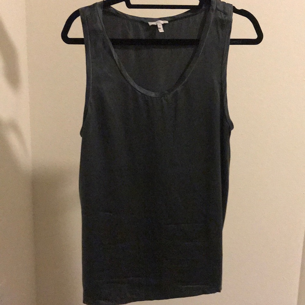 Joie Dark Green Silk Top